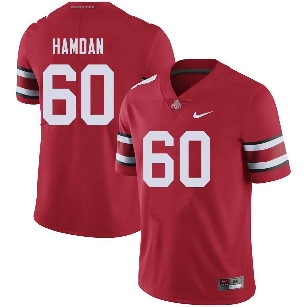 Zaid Hamdan Ohio State Buckeyes Men's NCAA #60 Nike Red College Stitched Football Jersey FEG0056HP